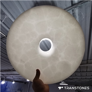 Backlit Alabaster Disk Onyx Panel Matte Finishes
