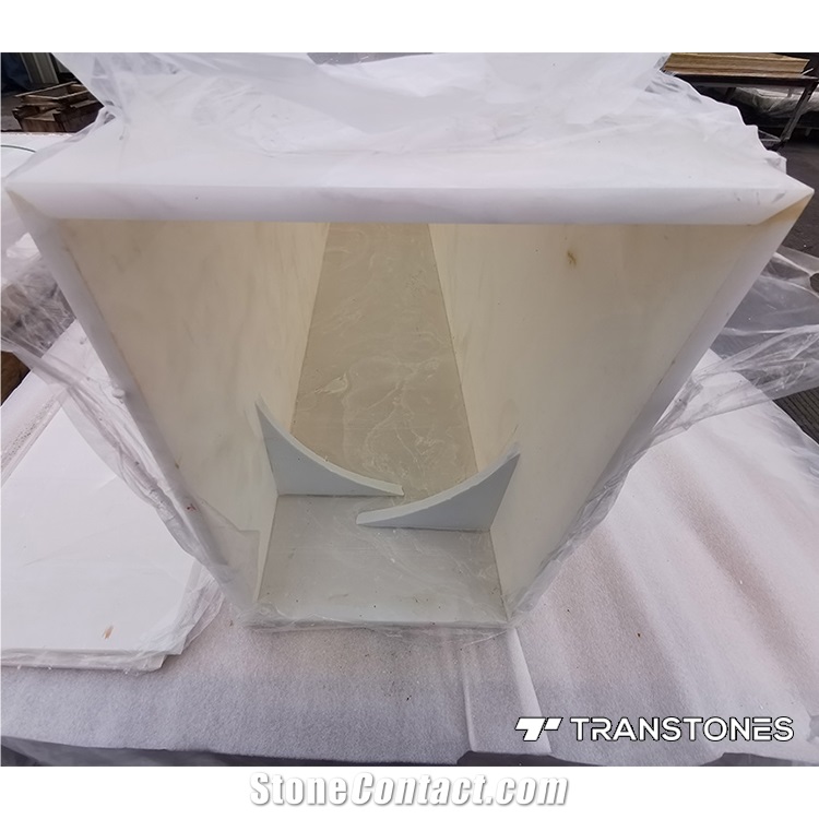 Decorative Wall Panels Resin White Alabaster Marble Slabs