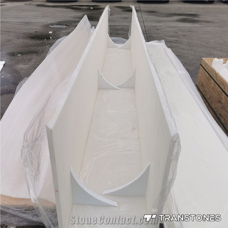 Illuminated White Alabaster Stone Marble For Interior Column
