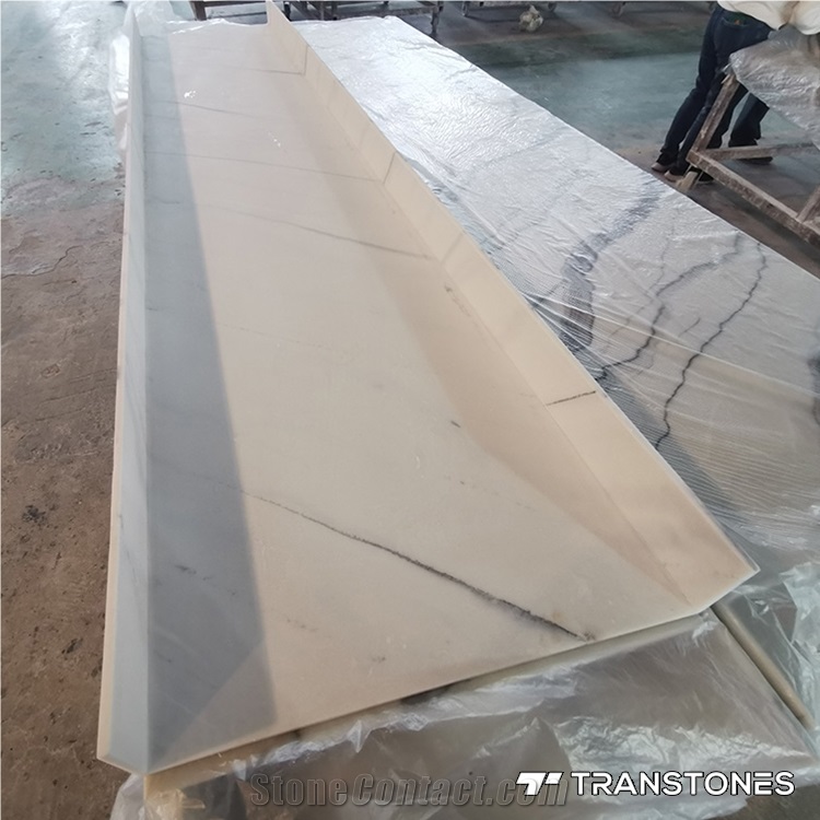 White Artificial Stone Factory Price For Backlit Columns