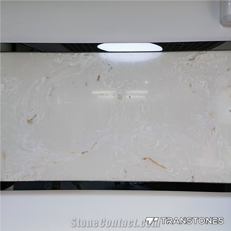 White Onyx Slabs Artificial Marble Tiles For Wall Decor