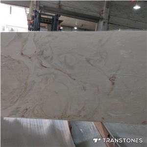 White Onyx Slabs Artificial Marble Tiles For Wall Decor