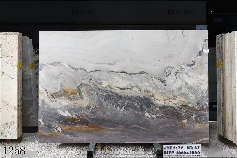 Aquarella Quartzite Aqua Royal Aquarello Gold Slab Tile
