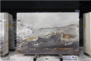 Aquarella Quartzite Aqua Royal Aquarello Gold Slab Tile