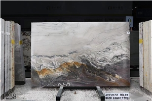 Aquarella Quartzite Aqua Royal Aquarello Gold Slab Tile