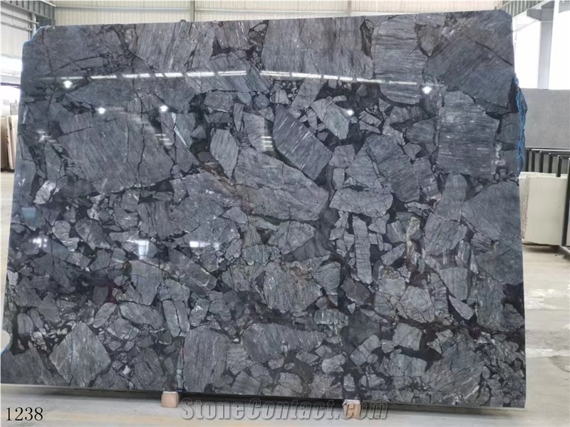 Black Raven Quartzite Brilliant Slab In China Stone Market