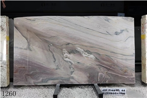 Brazil Blue Purple Clouds Quartzite Slab In China Market