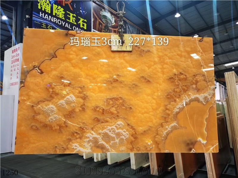 China Agate Onyx Golden Yellow Jade Onix Slab Tile For Wall