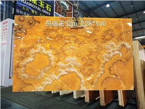 China Agate Onyx Golden Yellow Jade Onix Slab Tile For Wall