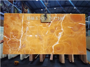 China Agate Onyx Golden Yellow Jade Onix Slab Tile For Wall