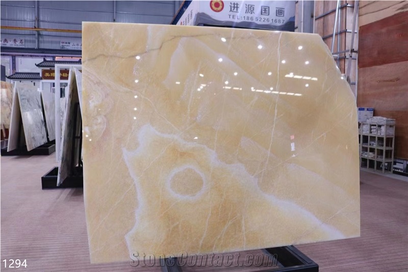 China Honey Onyx Golden Onix Agate Slab Tile