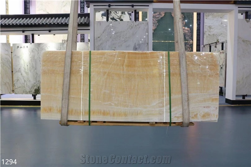 China Honey Onyx Golden Onix Agate Slab Tile