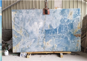 Cielo Del Sahara Blue Onyx Ice Onix Slab In China Market