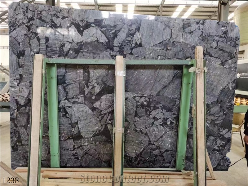 Diamond Grey Slab Bookmatched Tiles For Wall