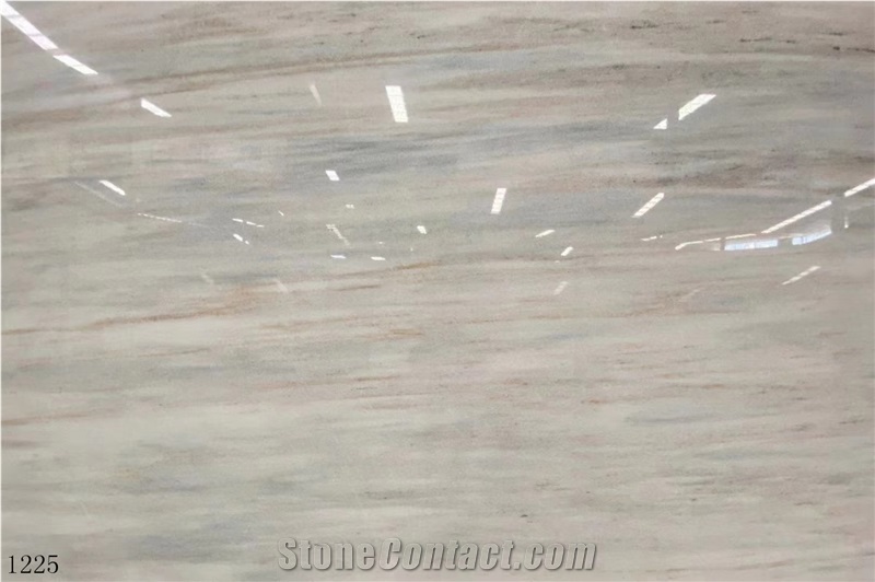 Eurasian White Wood Grain Marble Slab In China Stone Market