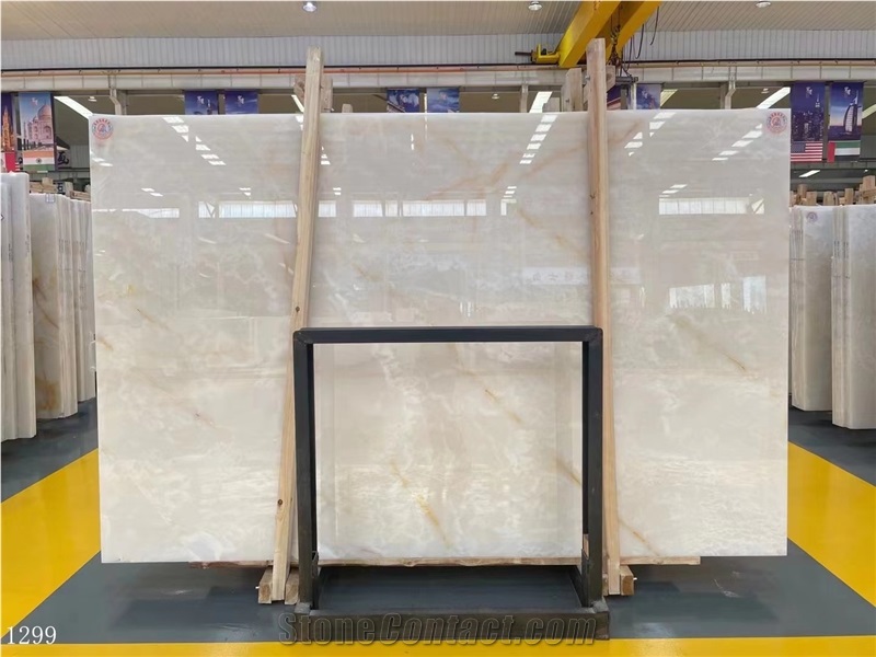 Iran Onice Bianco White Onyx Slab In China Stone Market