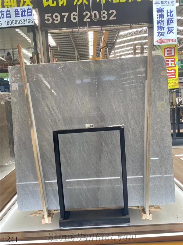 Italian Grey Marble Carrara Bardiglietto Gray Bardiglio Slab