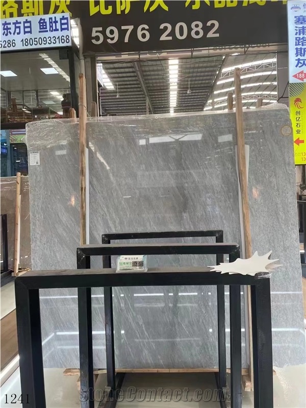 Italian Grey Marble Carrara Bardiglietto Gray Bardiglio Slab