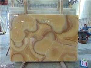 Jalisco Orange Onyx Bojnord Onice Nuvolato Extra Persia Slab
