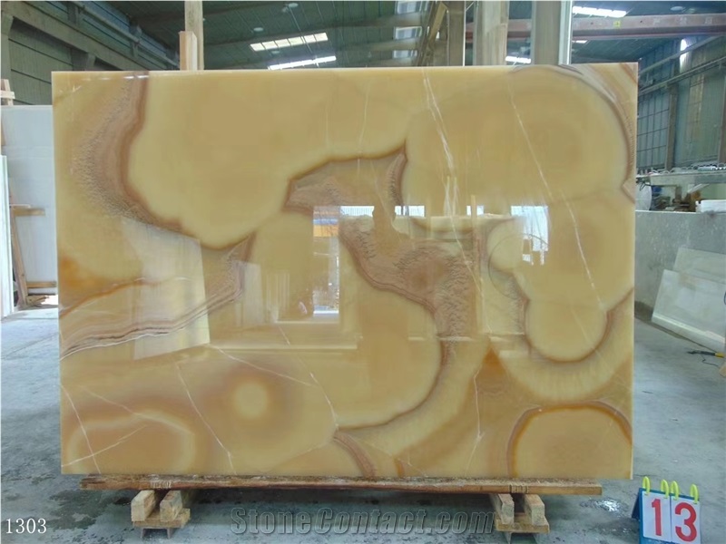 Jalisco Orange Onyx Bojnord Onice Nuvolato Extra Persia Slab