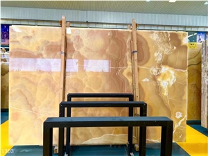Jalisco Orange Onyx Bojnord Onice Nuvolato Extra Persia Slab
