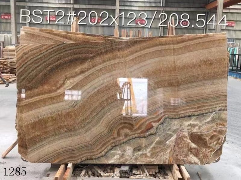 Manaseer Golden Brown Honey Onyx Slab In China Market