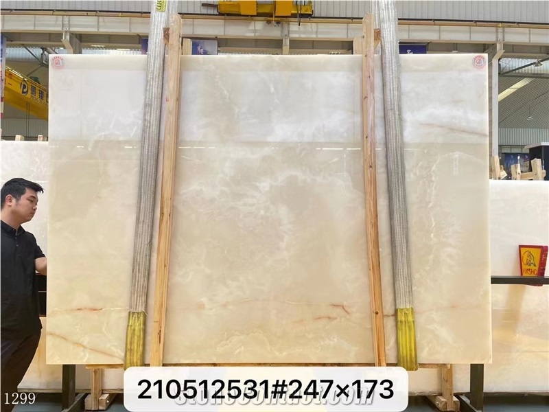 Onice Bianco Onyx Iran White Onix Slab In China Stone Market