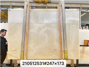 Onice Bianco Onyx Iran White Onix Slab In China Stone Market