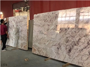 Rosa Coral Pink Marble Aurora Mexico Ivory Corallo Slab