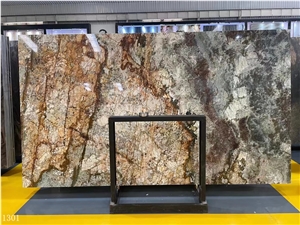 Shangrila Shangri-La Granite Golden Brown Slab In China