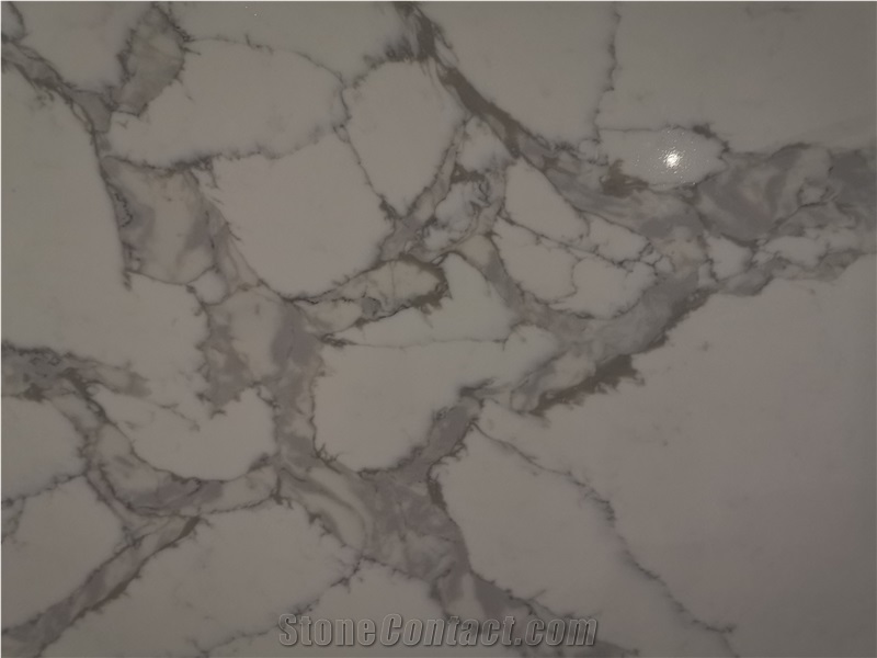 2022 Best Sale Calacatta Fred Quartz Slab Artificial Stone