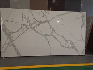 2022 Best Sale Calacatta Fred Quartz Slab Artificial Stone