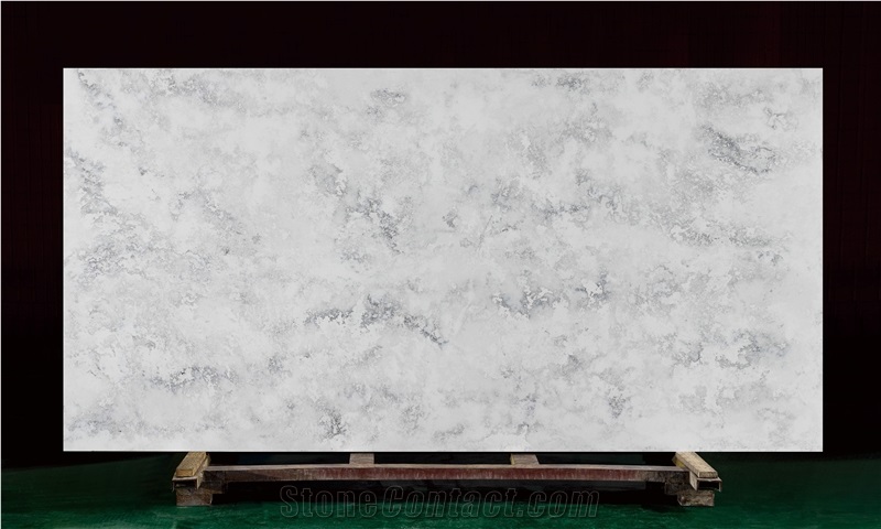 30Mm Thickness Concrete Bloom Grey Quartz
