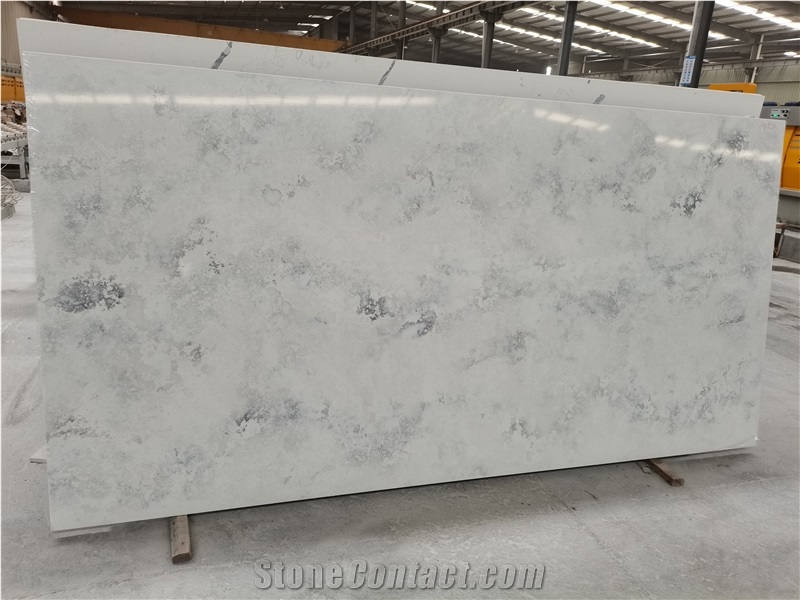 30Mm Thickness Concrete Bloom Grey Quartz