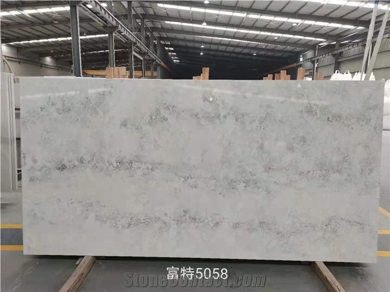 30Mm Thickness Concrete Bloom Grey Quartz