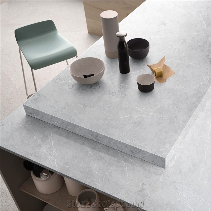 Allen Grey Artificial Quartz Stone Kitchen Countertops