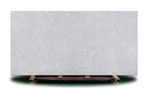 Angle Ash Grey Quartz Stone Worktop Kitchen Countertop
