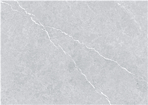 Angle Ash Grey Quartz Stone Worktop Kitchen Countertop