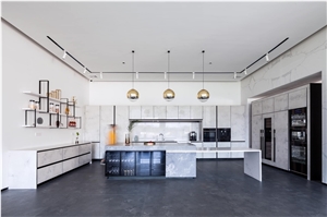 Artificial Calacatta Mystero Quartz Countertops Stone