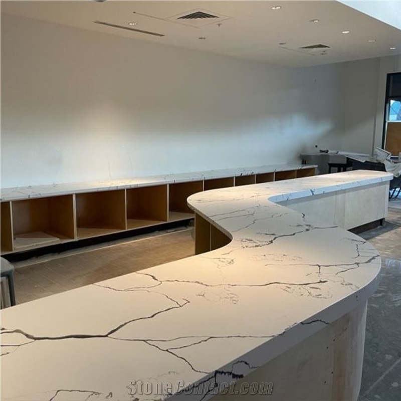 Artificial Calacatta Vagli Kitchen Top Quartz Countertops