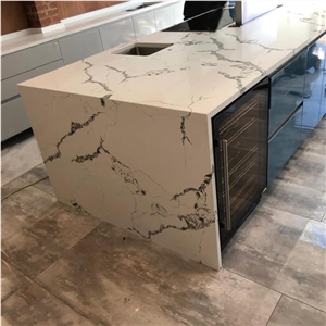 Artificial Calacatta Vagli Kitchen Top Quartz Countertops