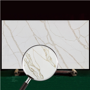 Artificial Quartz Calacatta Gold Stone For Countertop