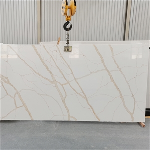 Artificial Quartz Calacatta Gold Stone For Countertop