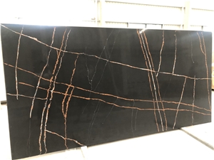 Artificial Quartz Lauren Gold Stone For Countertop