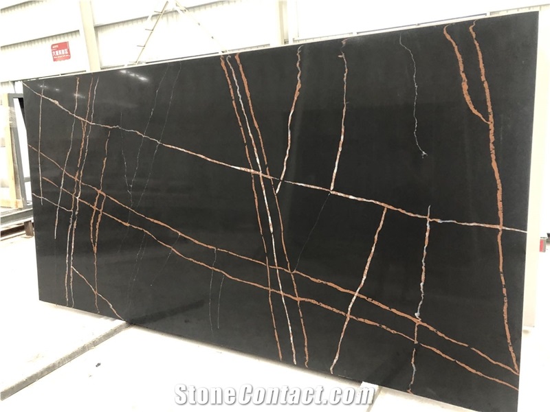 Artificial Quartz Lauren Gold Stone For Countertop