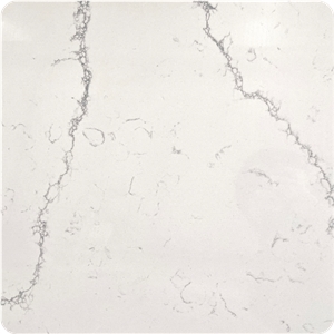 Artificial Stone Jazz White Quartz With Dense Fine Lines