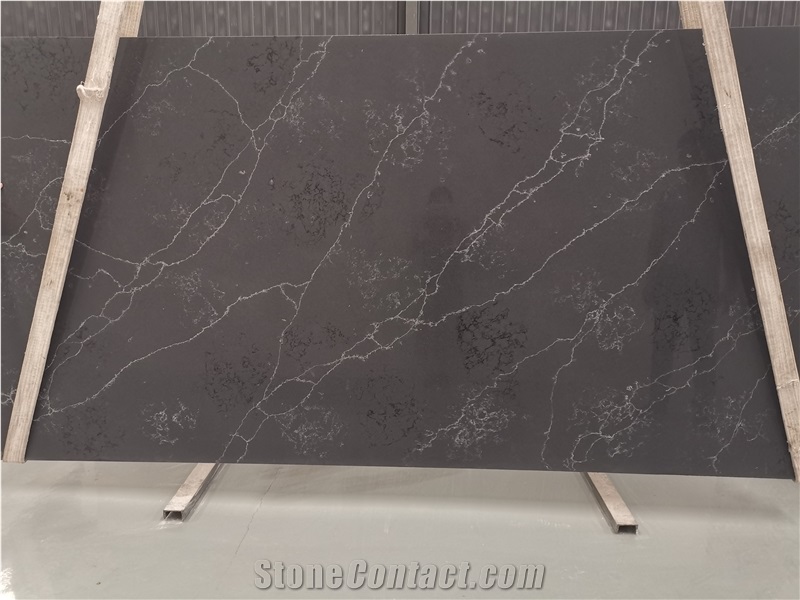 Black Calacatta Laurent Quartz Stone Countertops