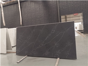 Black Calacatta Laurent Quartz Stone Countertops