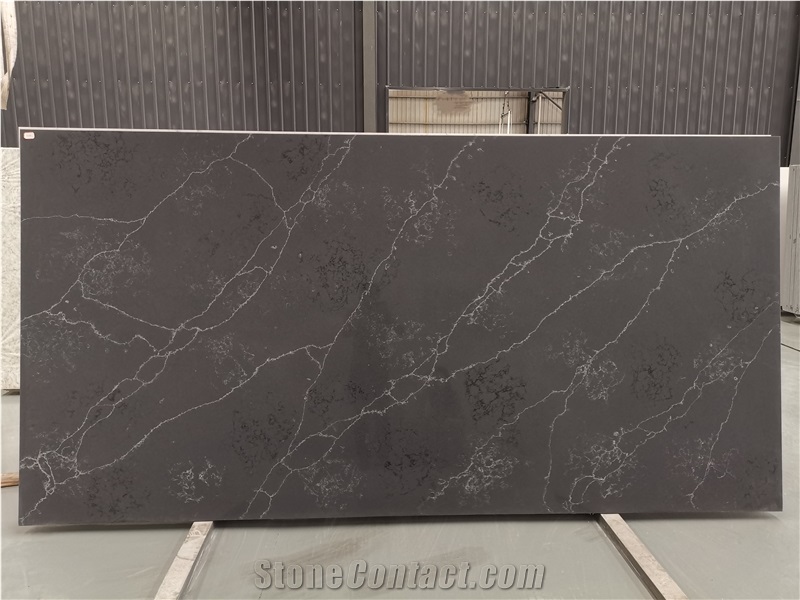 Black Calacatta Laurent Quartz Stone Countertops