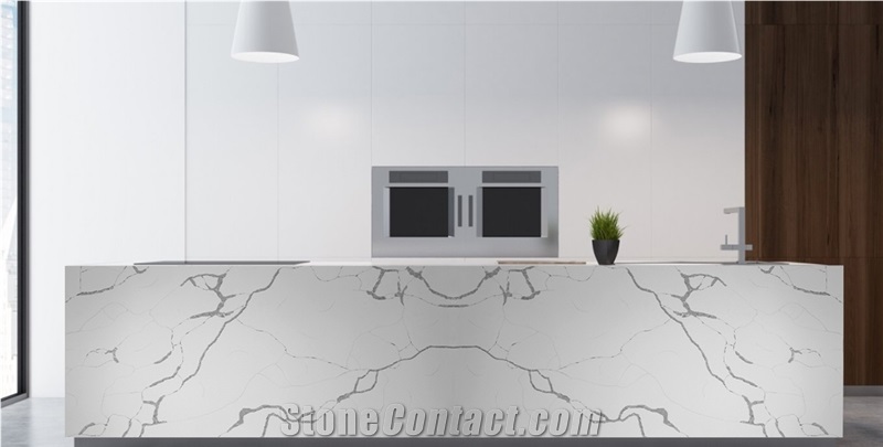Calacatta Series London White Quartz Big Slab